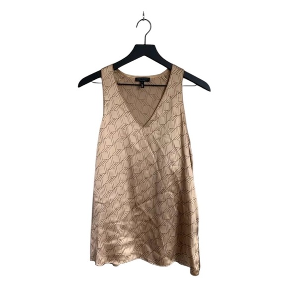 RAG + BONE Geometric Print Silk Tank - Picture 1 of 2